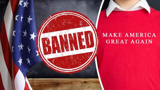 Teacher tells students they can't wear Trump slogan