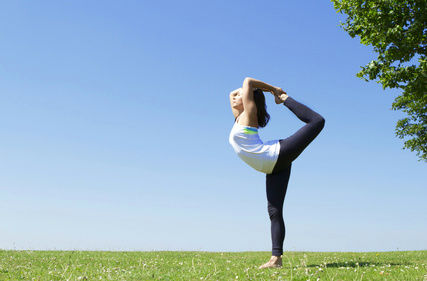 Woman performing Yoga