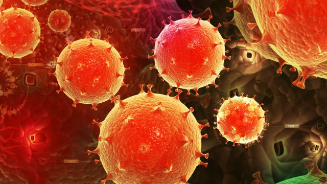 3d virus on a attractive background