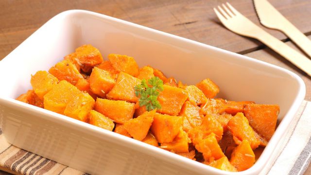 Baked spicy sweet potato