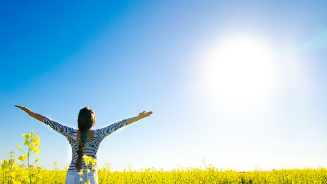 woman in the field