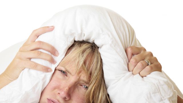 Woman trying to sleep