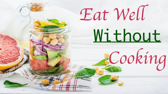 Delicious salad put into a jar for easy transport