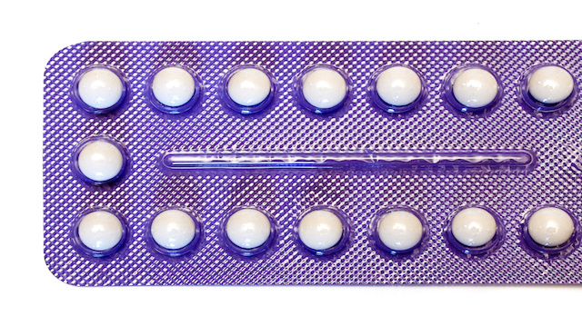 birth control pills (top view)