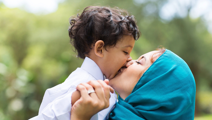 Mom Kiss Son