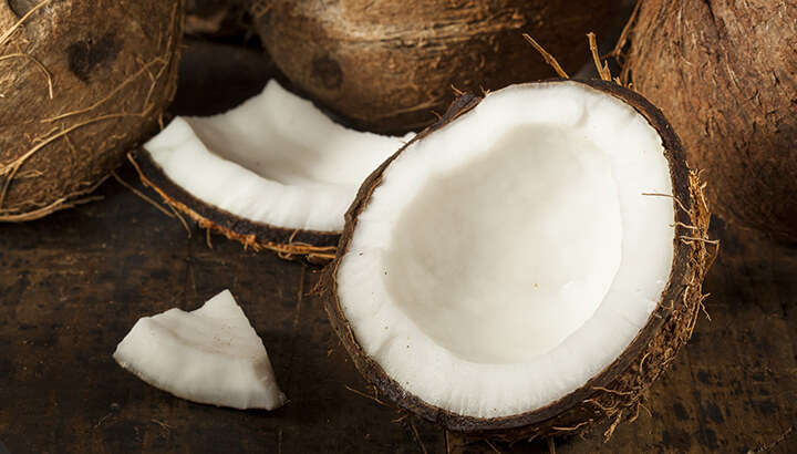 Raw foods like coconut are high in protein, iron, folate and more.