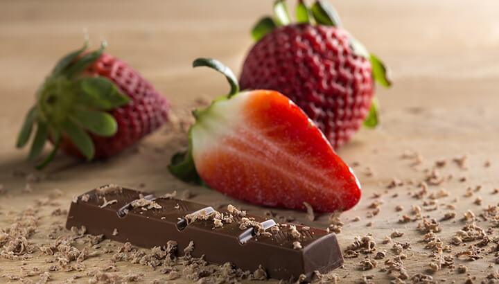 Dark chocolate contains more antioxidants than strawberries.