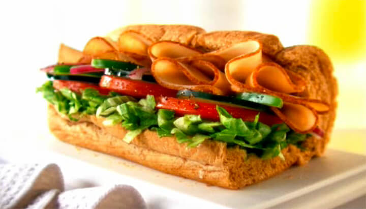 Turkey Breast sandwich (Courtesy of Subway.com)