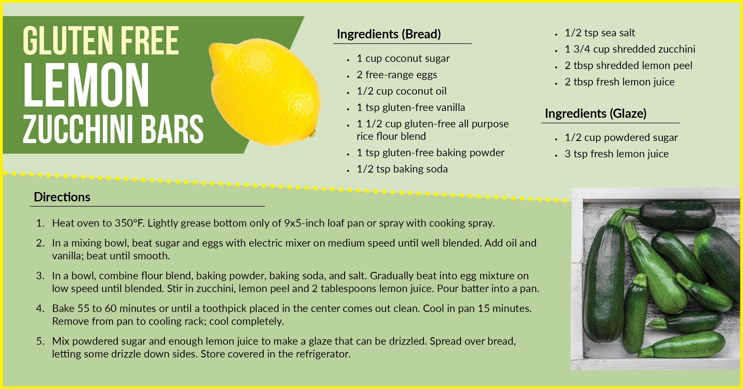 Gluten Free Lemon Zucchini Bars - The Alternative Daily