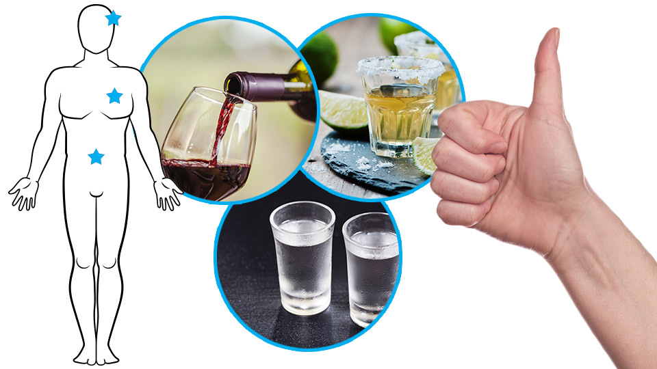 Image of healthy alcoholic beverages