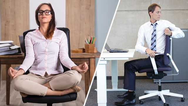 desk chair yoga