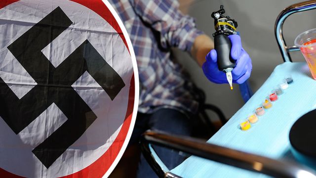 Neo nazi removes tattoos