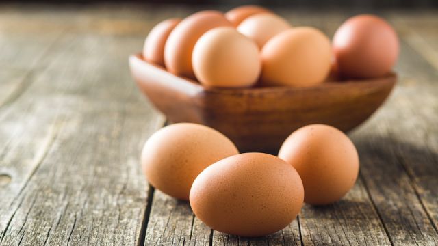 Raw chicken eggs.