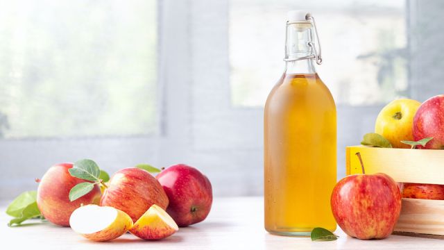 Healthy organic food. Apple cider vinegar.